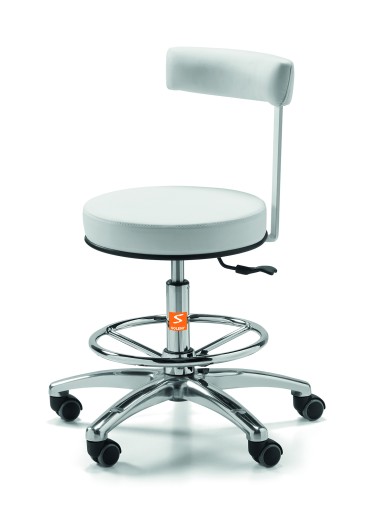 Tabouret de travail X avec dossier